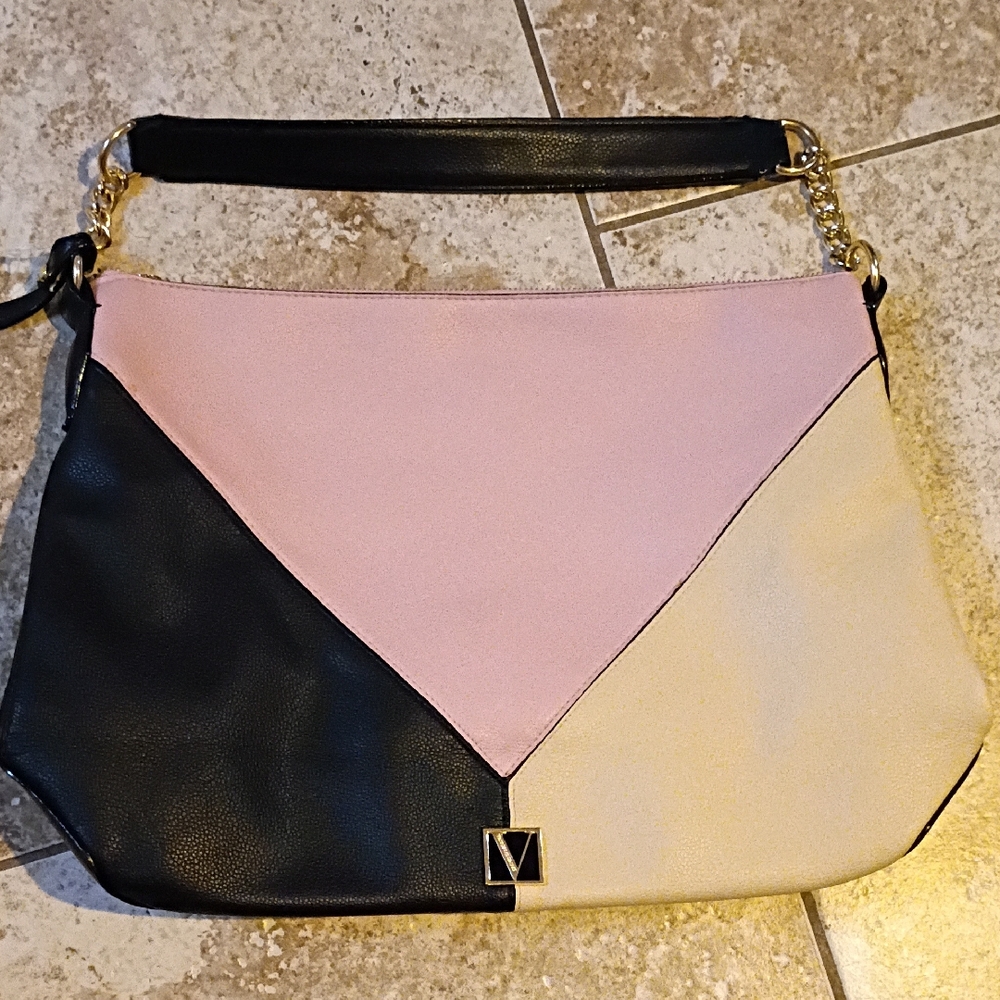 Victoria's Secret Pink, Black, and Cream Shoulder Bag